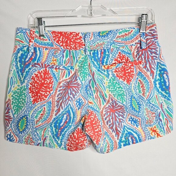 LILLY PULITZER The Callahan Knit Shorts MULTI LET MINNOW RED BLUE size 4 Preppy - Picture 5 of 6